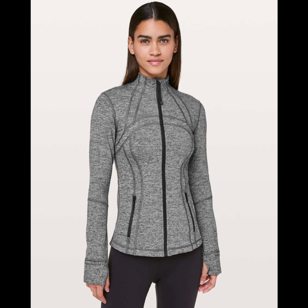 🍒LULULEMON DEFINE Jacket HEATHERED BLACK sz 6 Black Gray Slate - Picture 6 of 7